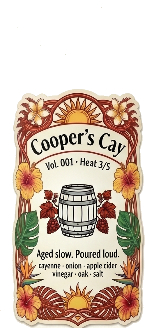 Cooper's Cay label